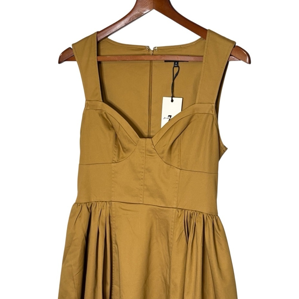 NWT 7 For All Mankind Corset Inspired Maxi Dress Size 8 Lined Pockets Stretch - Picture 6 of 14
